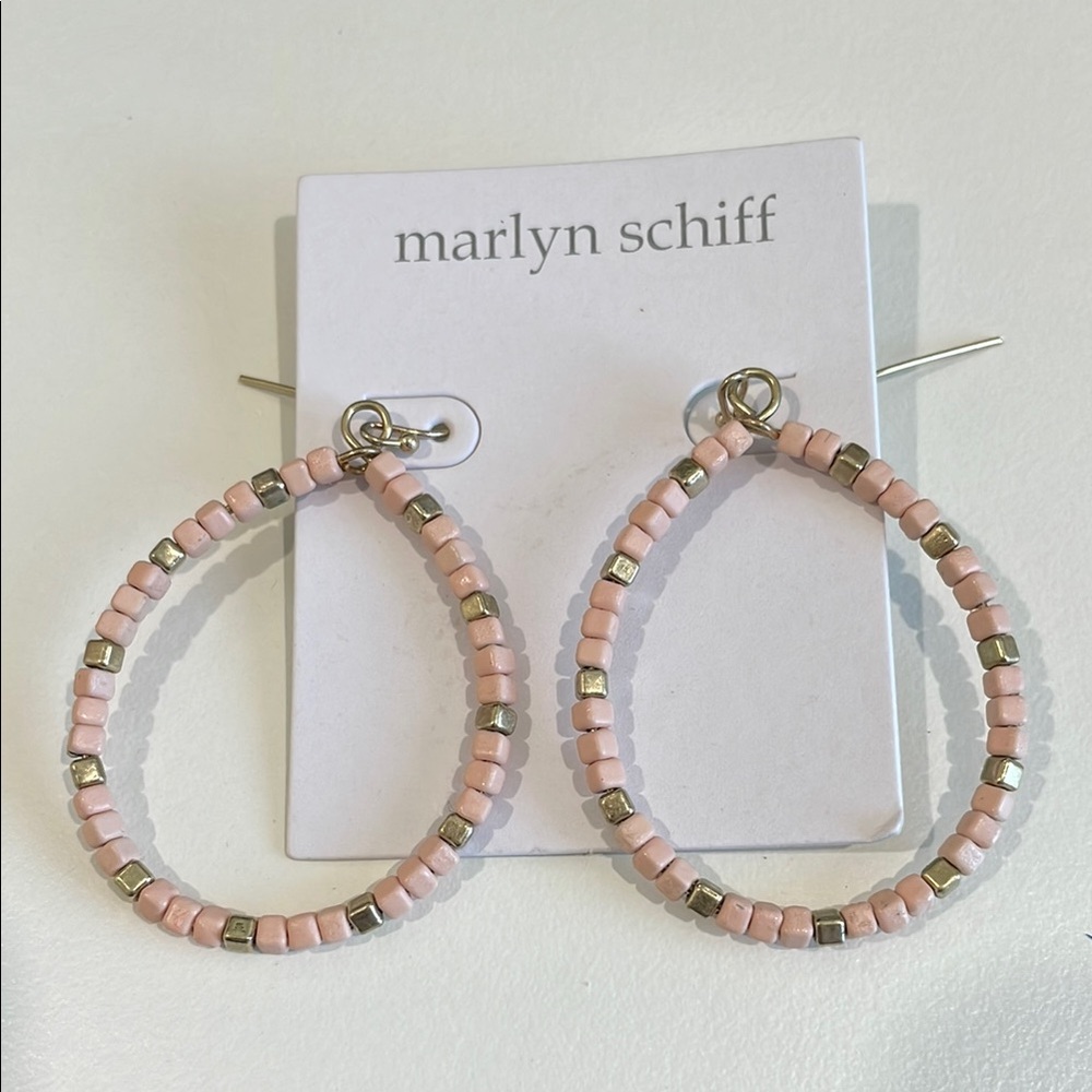 New Marlyn Schiff Beaded Teardrop Earrings